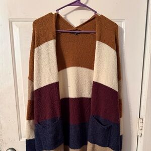 Fashion Nova Multicolor Striped Cardigan